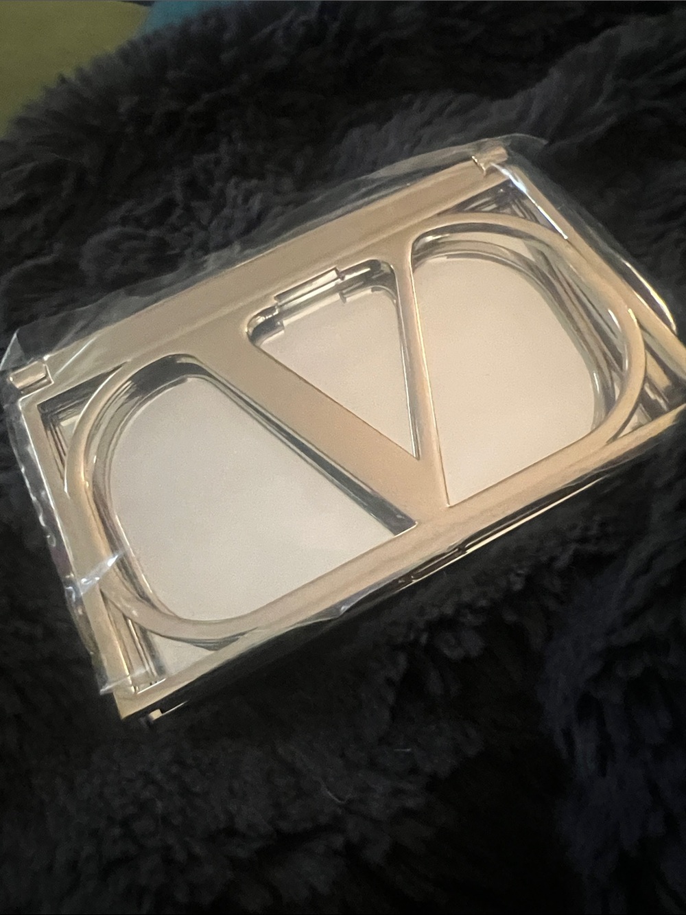 Valentino compact mirror a in silver tone - rarer color